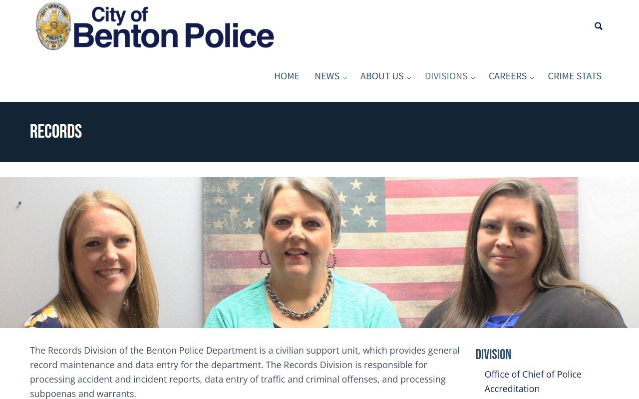 Benton Police Records Division