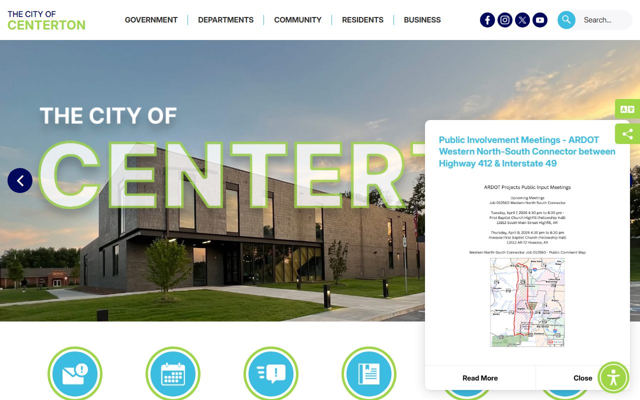 Centerton Arkansas city website