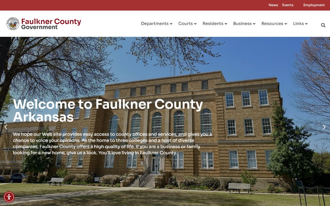 Faulkner County government website