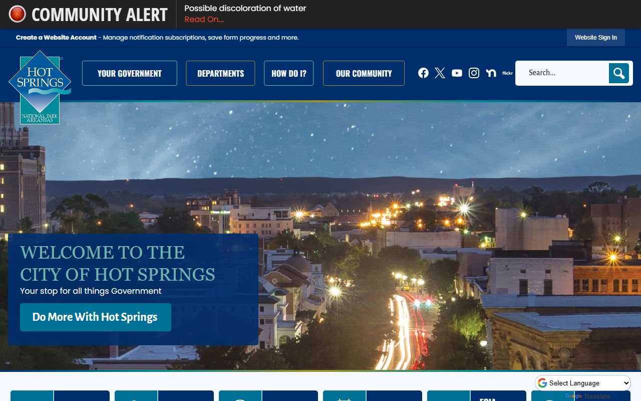 Hot Springs Arkansas city website