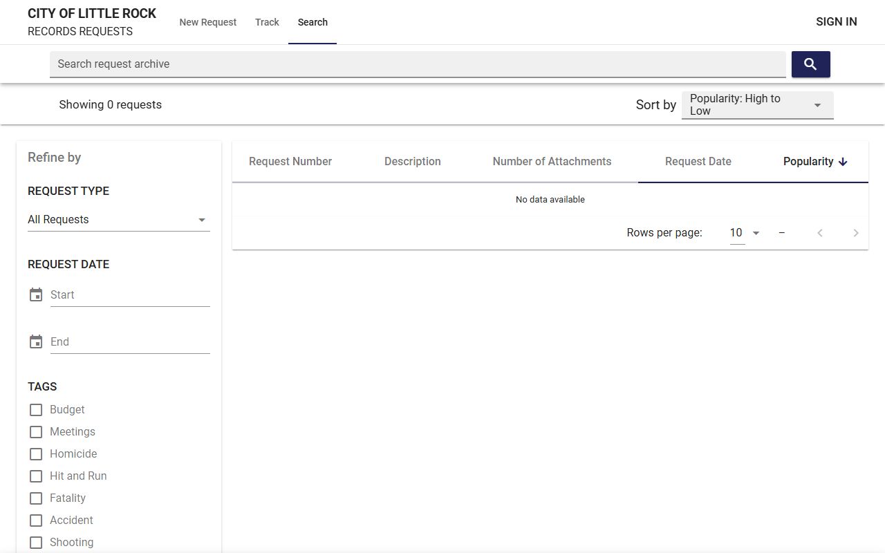 Little Rock FOIA Portal