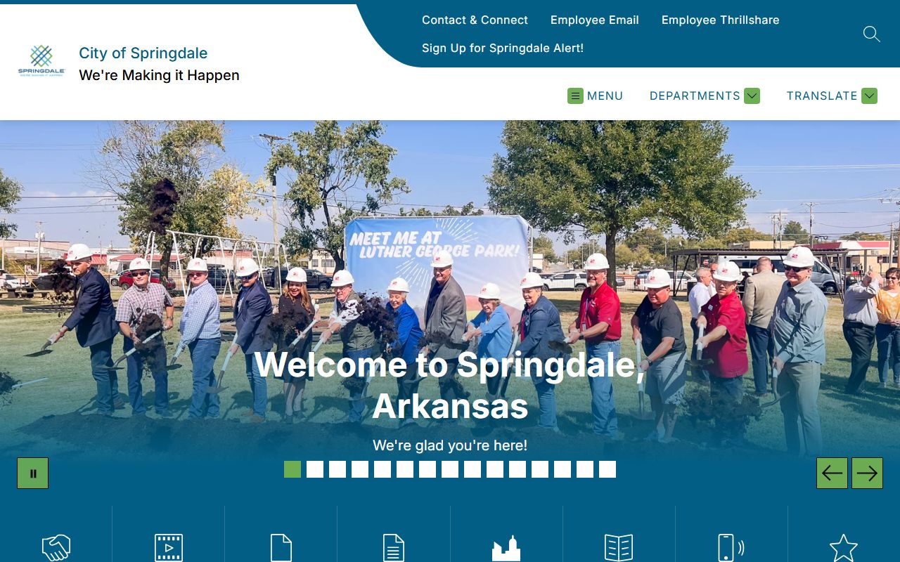 Springdale Arkansas city website