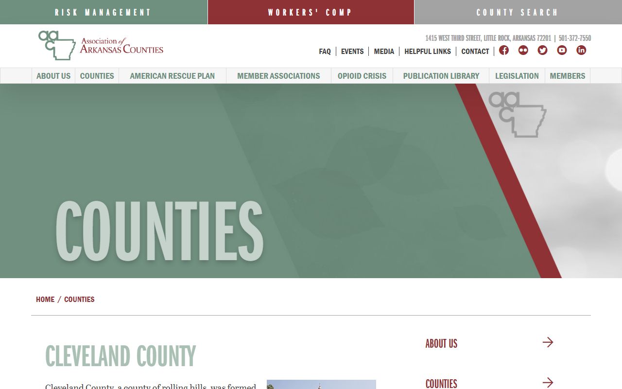Cleveland County Arkansas information page for DUI records and county contacts