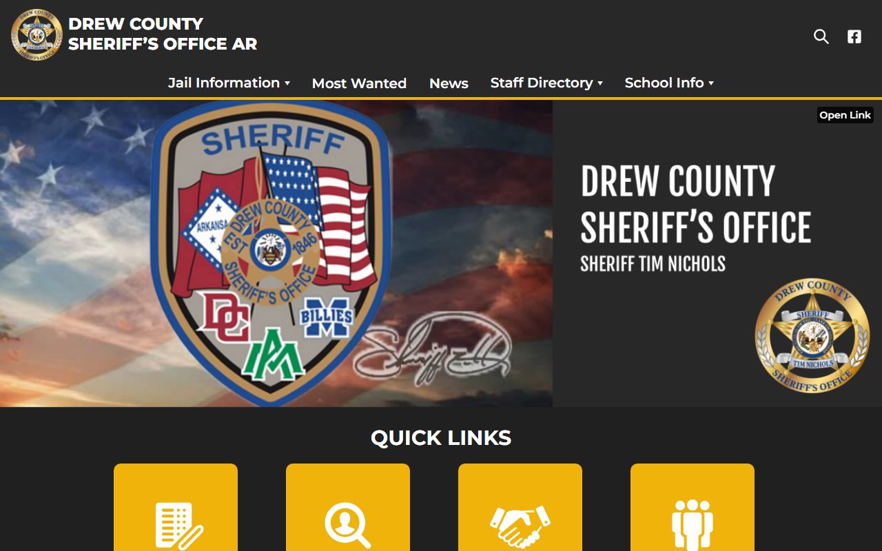 Drew County Sheriff website for DUI arrest records in Monticello AR