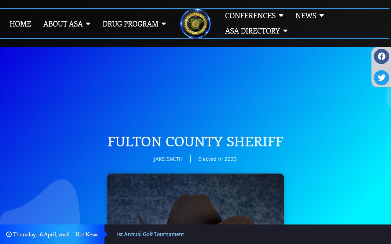 Fulton County Sheriff Jake Smith listing on Arkansas Sheriffs Association