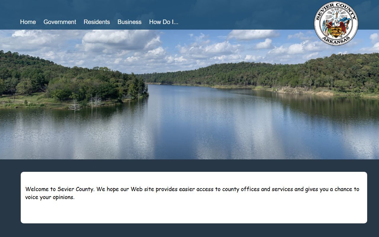 Sevier County Arkansas official website for DUI records