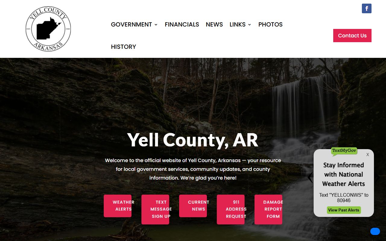 Yell County Arkansas official website for DUI records